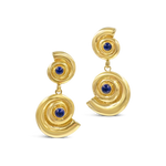 Daphine Agathe Earrings in gold with lapis lazuli