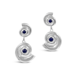 Daphine Agathe Earrings in silver with Lapis Lazuli