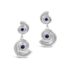 Daphine Agathe Earrings in silver with Lapis Lazuli