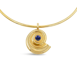 Daphine Agathe chocker necklace in gold with Lapis Lazuli