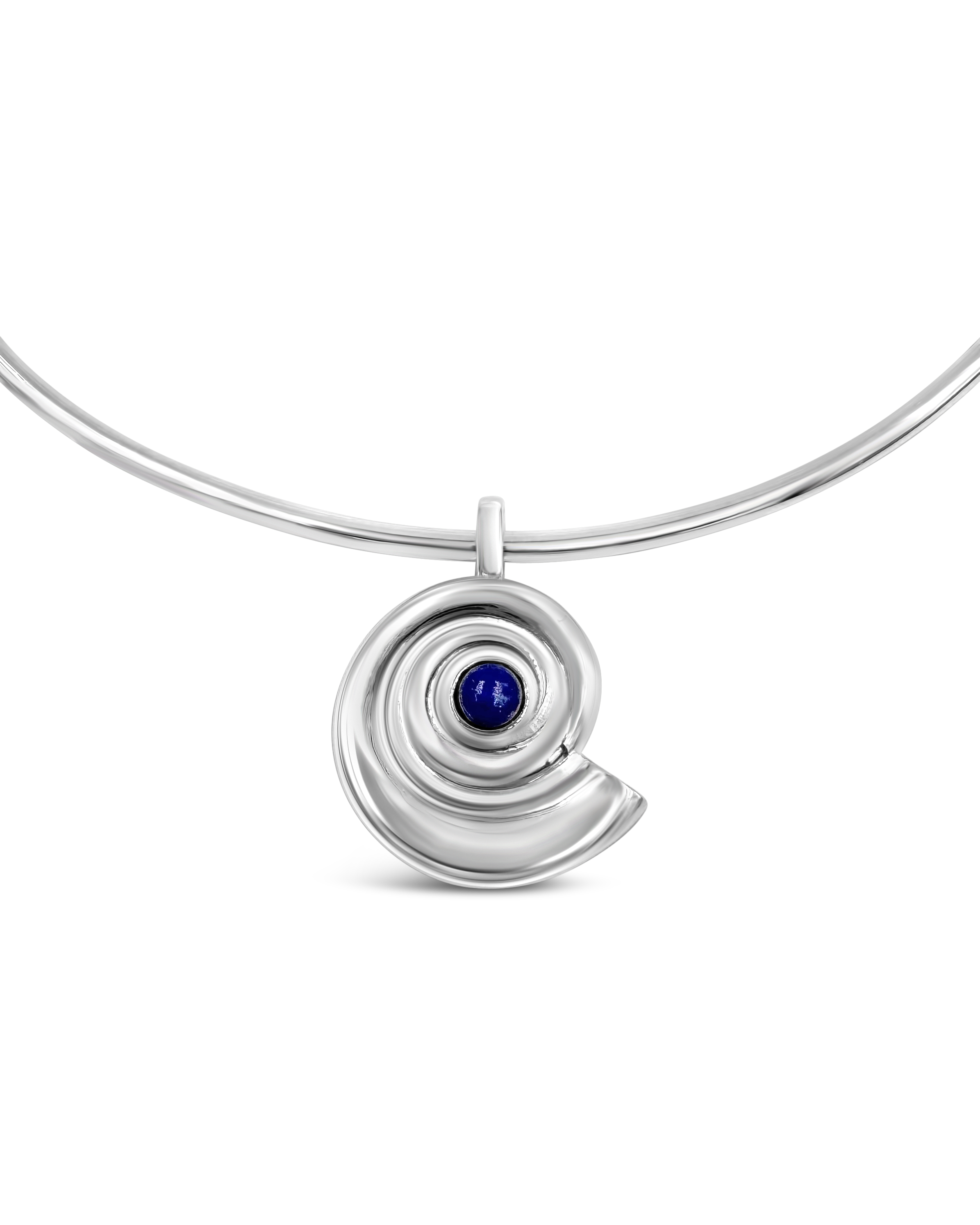 Daphine Agathe necklace in silver with Lapis Lazuli stone