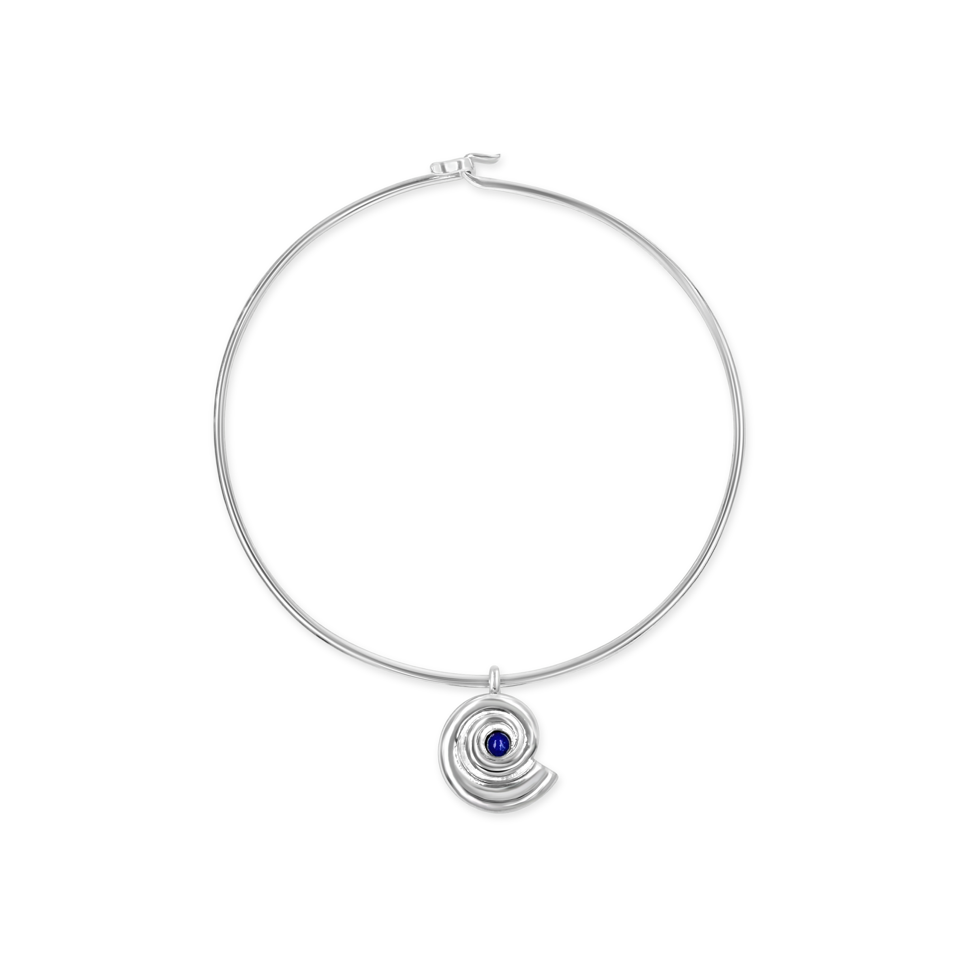 Daphine Agathe necklace in silver with Lapis Lazuli stone