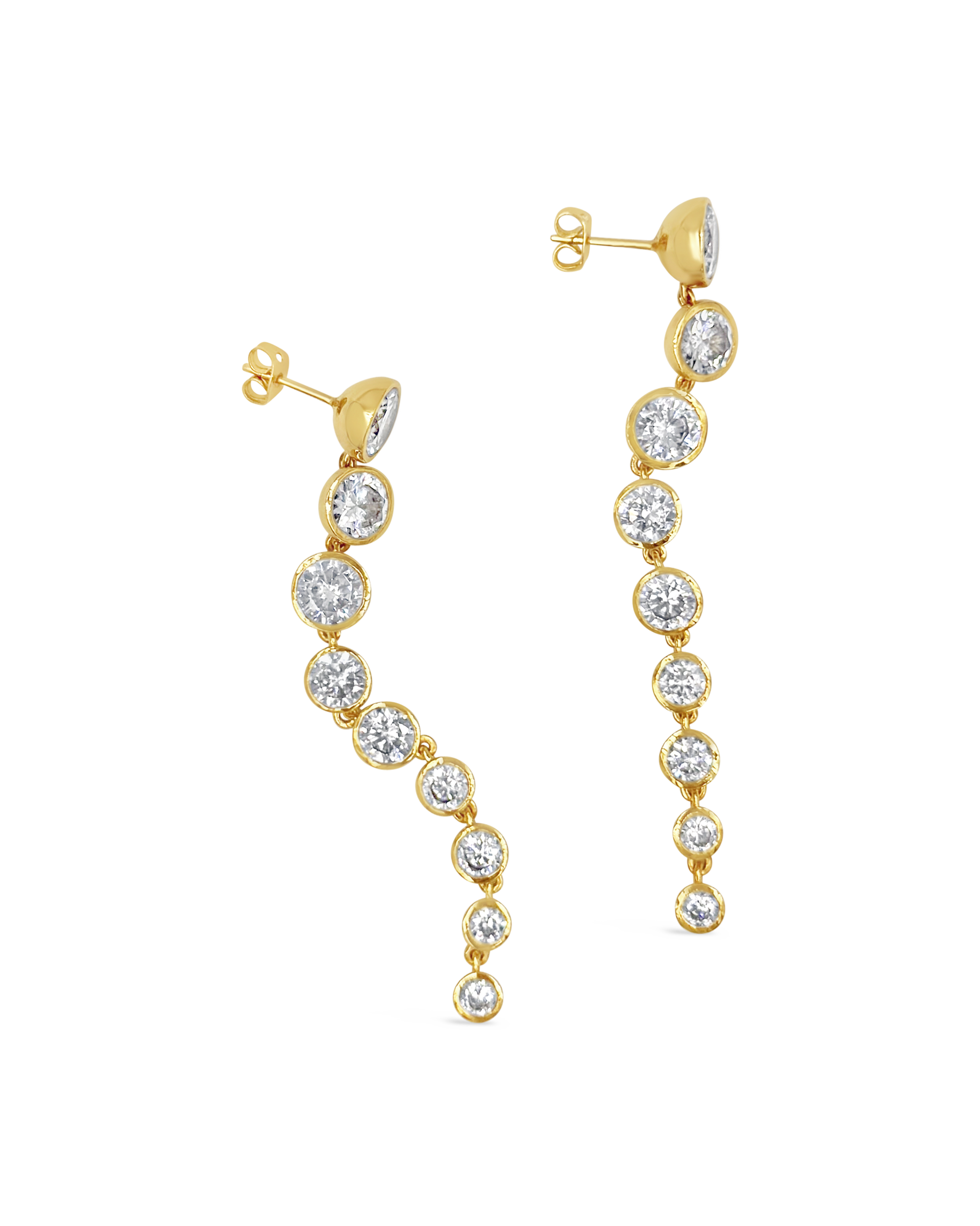 Daphine Cleo earrings in gold with zirconia stones