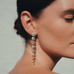 Daphine Cleo earrings in gold with zirconia stones