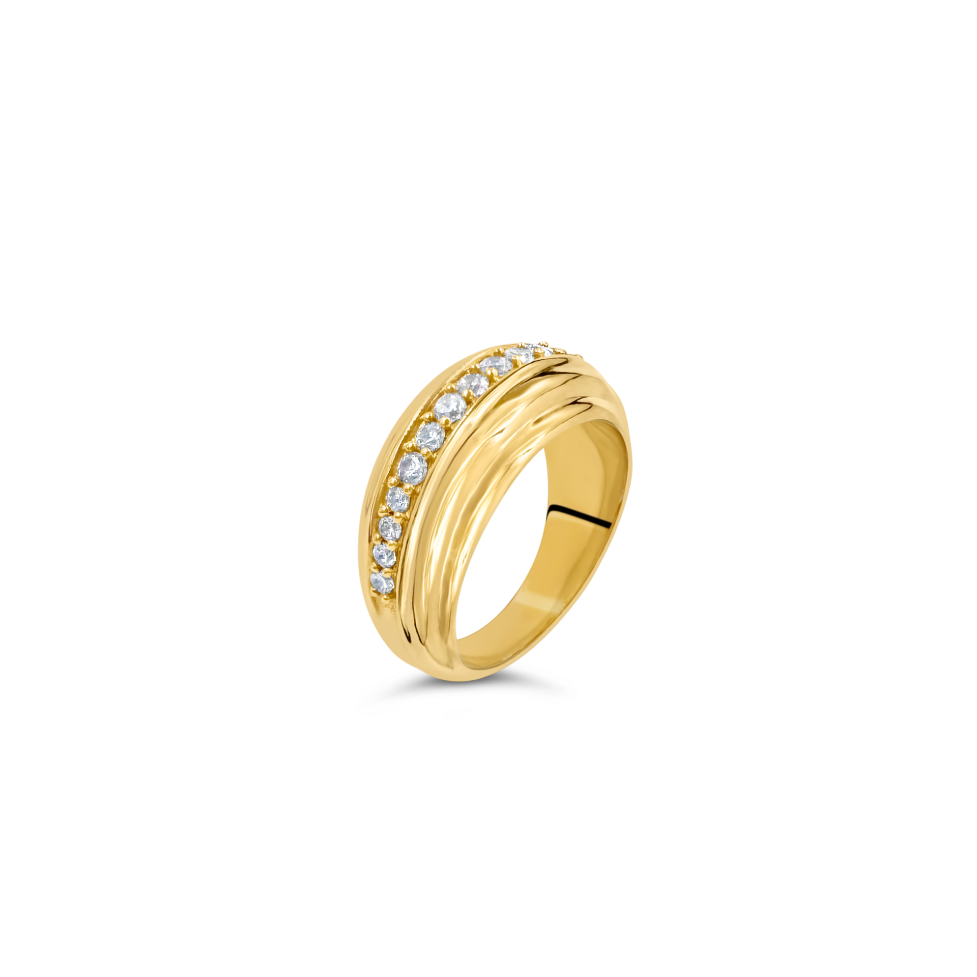 Daphine Ella ring in gold and zirconias