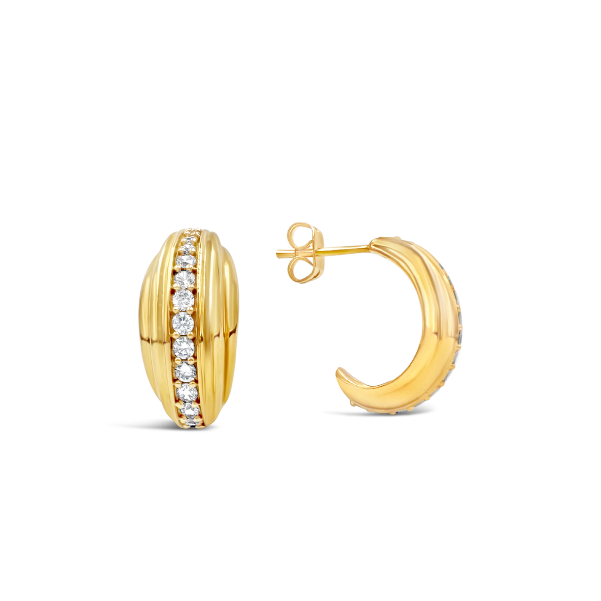 Daphine Ella earrings in gold with zirconia stones