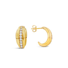 Daphine Ella earrings in gold with zirconia stones