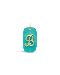 INITIAL STONE CHARM - B