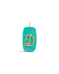 INITIAL STONE CHARM - D