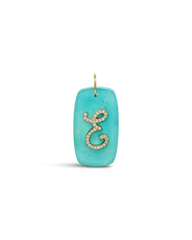 INITIAL STONE CHARM - E