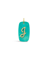 INITIAL STONE CHARM - J