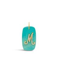 INITIAL STONE CHARM - M