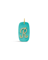 INITIAL STONE CHARM - R
