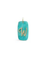 INITIAL STONE CHARM - W
