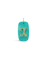 INITIAL STONE CHARM - X